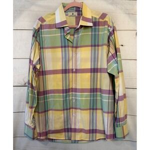 Southern Pines Mens XL Classic Fit Plaid Long Sleeve Button Down Shirt